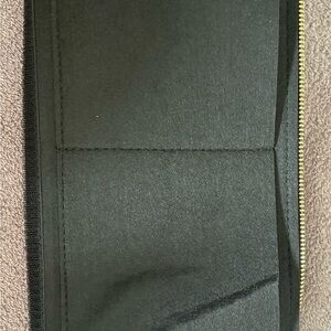 Black Zippered purse organizer insert